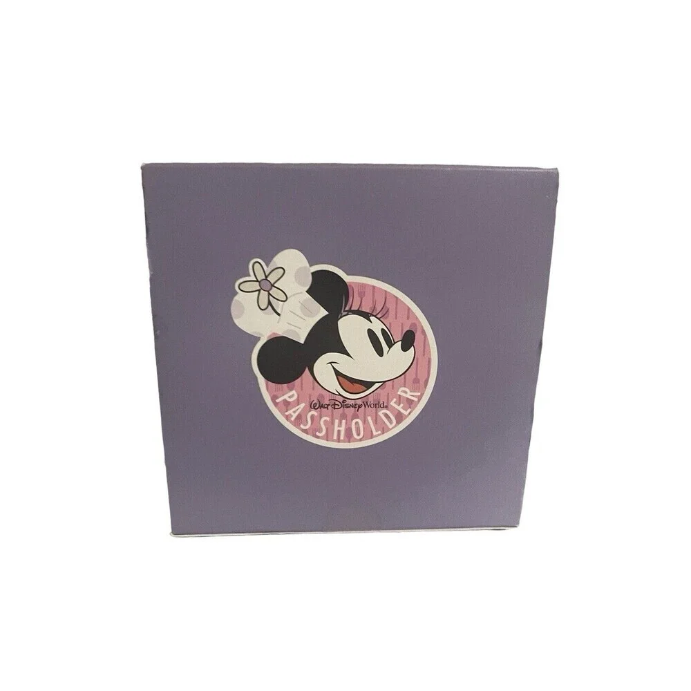 Walt Disney World Passholder Wooden Coaster Set Of 4 Minnie Mouse New In Box